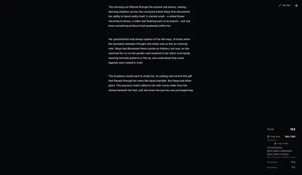 Zeyn zen mode - distraction-free writing